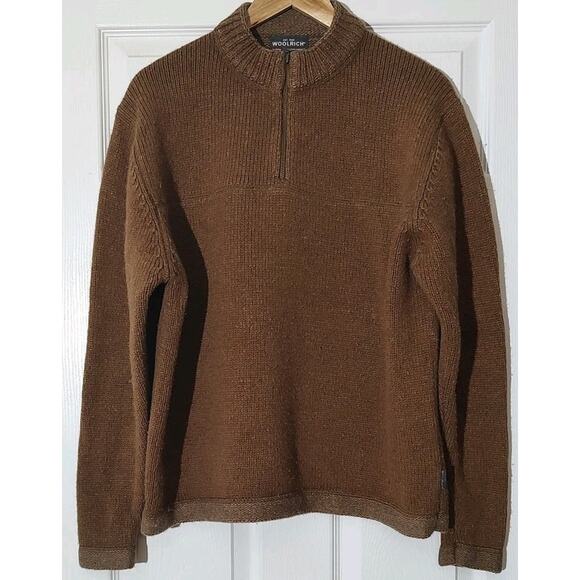 Woolrich Other - Men's WOOLRICH Quarter Zip Sweater Mock Neck 70% wool "Buckskin" - Large